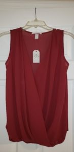Burgundy Sheer top